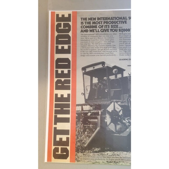 International Harvester Advertisement Get the Red Edge 1420 Combine - Picture 3 of 3